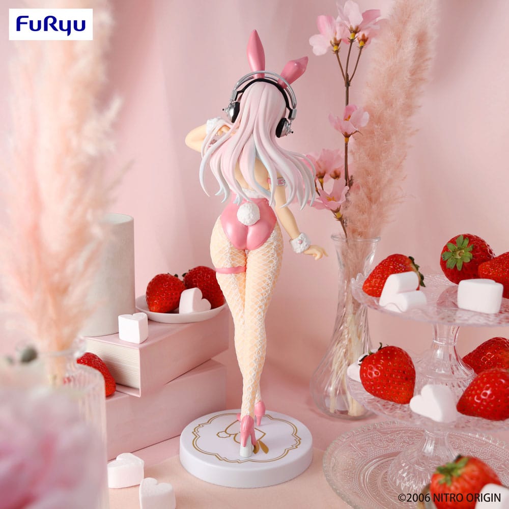 Super Sonico Figura PVC Super Sonico Pink BiCute Bunnies 30 cm - Imagen 5